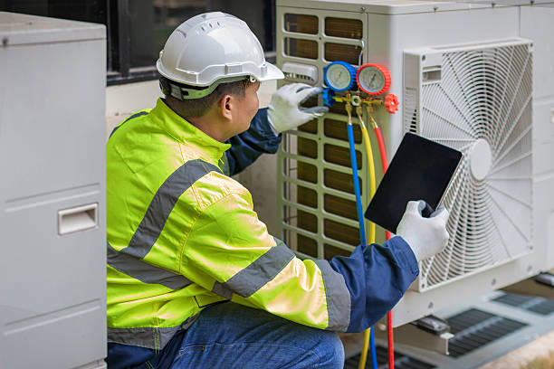 Professional Air Conditioning Repair technician working in Hunter, OH